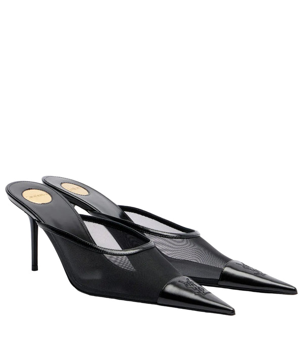 Renée mesh and leather mules