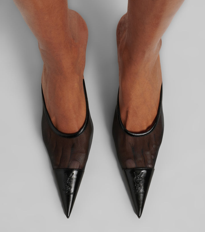 Renée mesh and leather mules