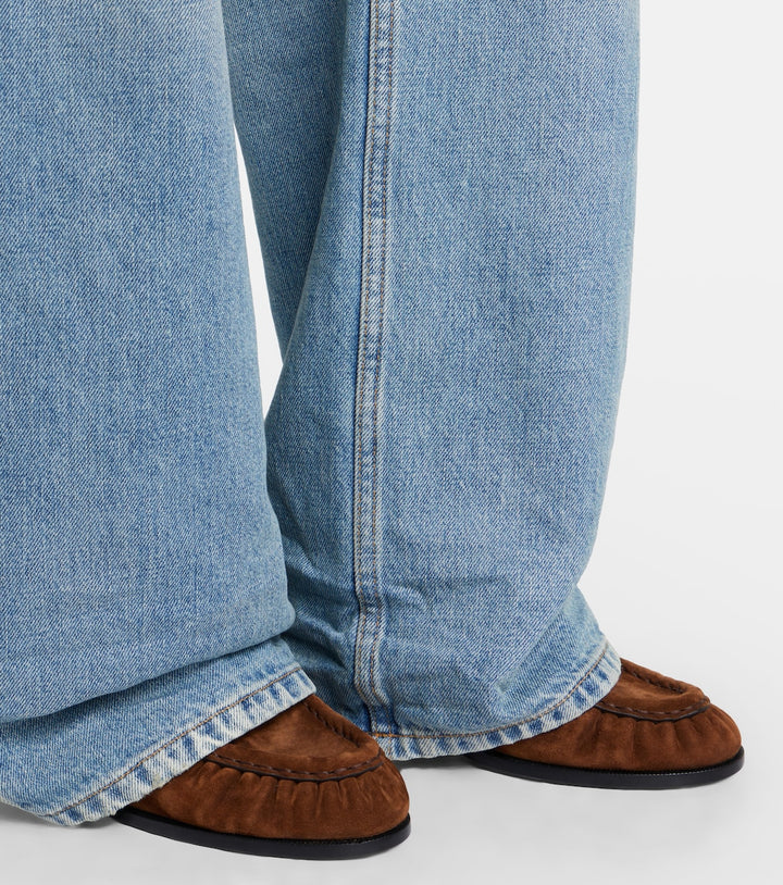 Le Loafer Cassandre suede mules