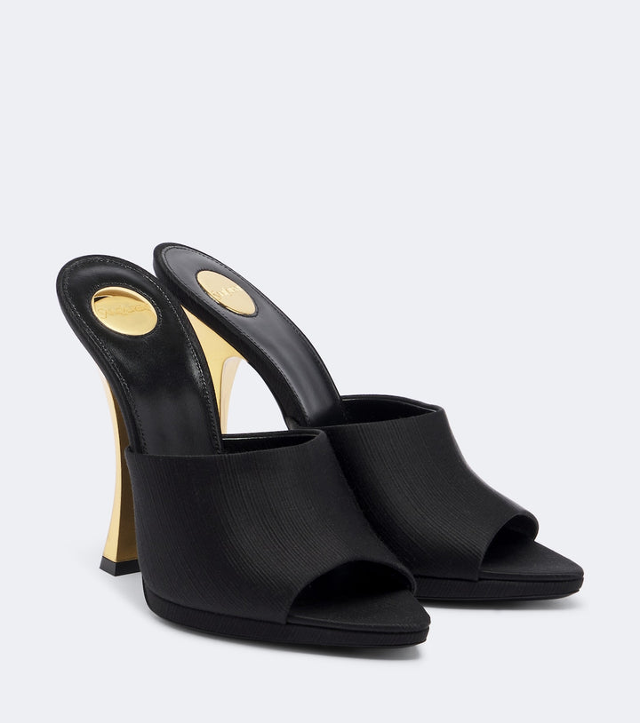 Saint Laurent Leon Satin Mules