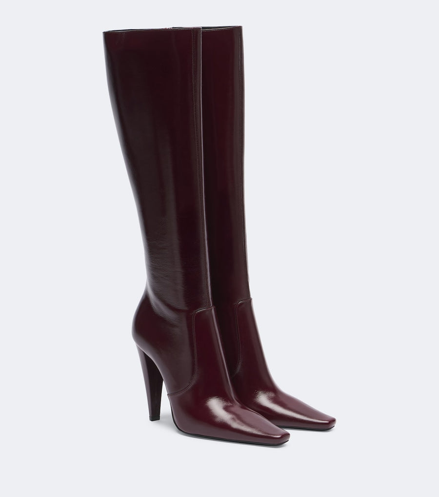 Saint Laurent 77 leather knee-high boots