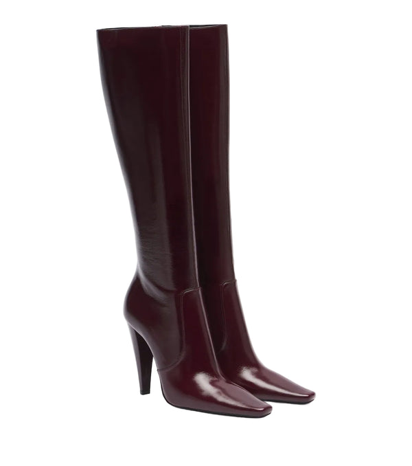 Saint Laurent 77 leather knee-high boots