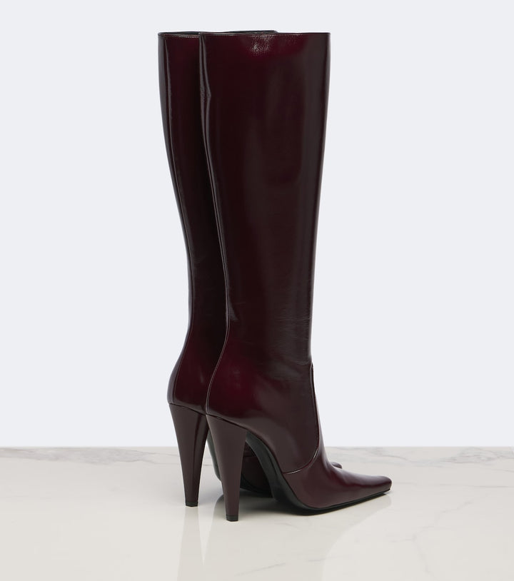 Saint Laurent 77 leather knee-high boots