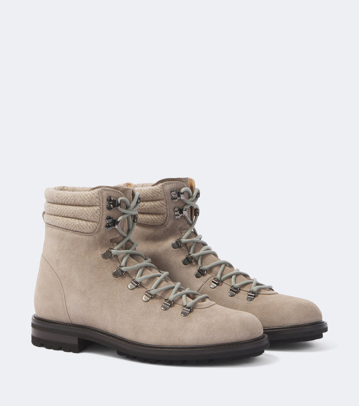 Kiton Suede lace-up boots