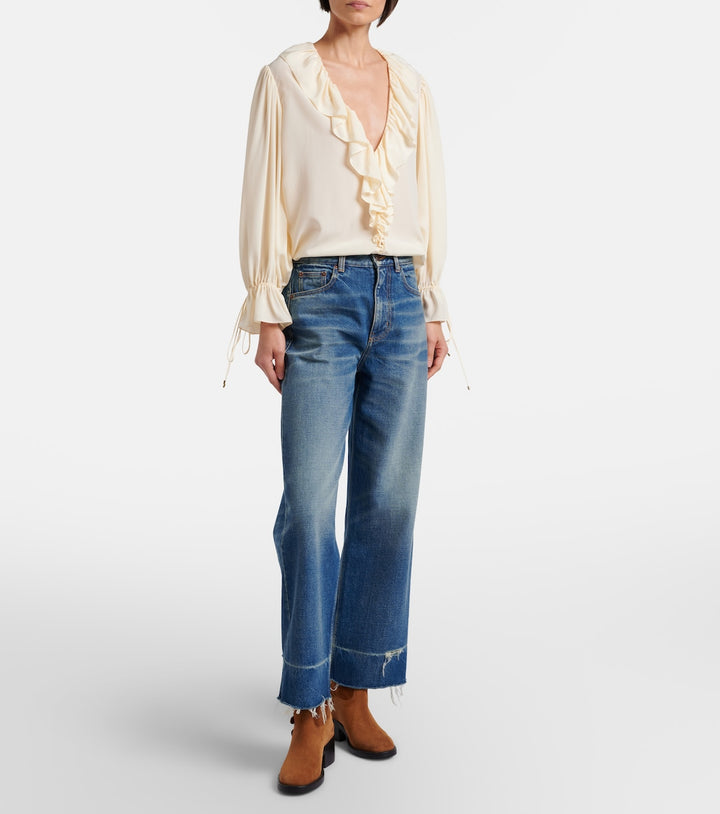Chloé Dakota suede biker boots
