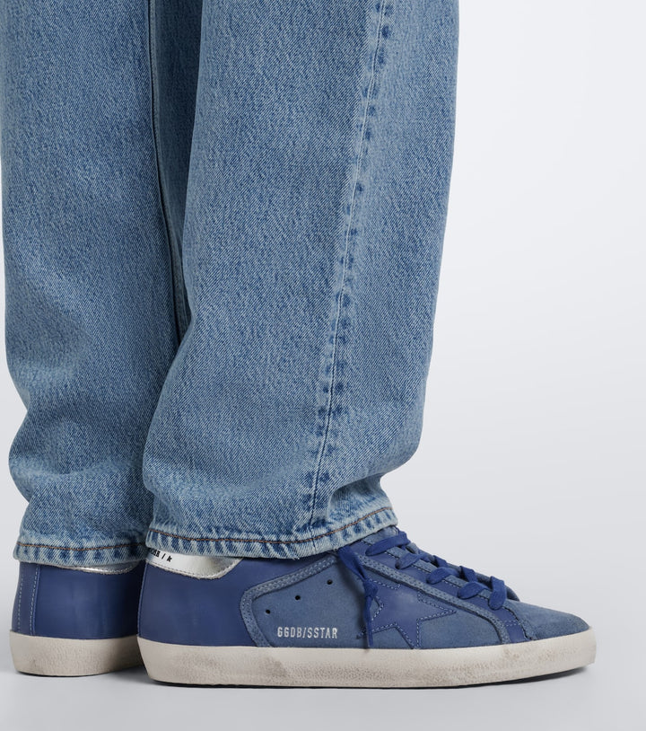 Golden Goose Super-Star Leather and Suede Sneakers