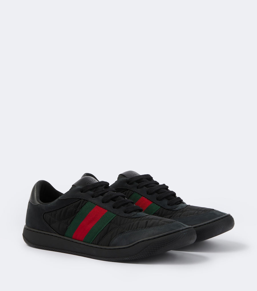 Gucci Screener leather-trimmed sneakers