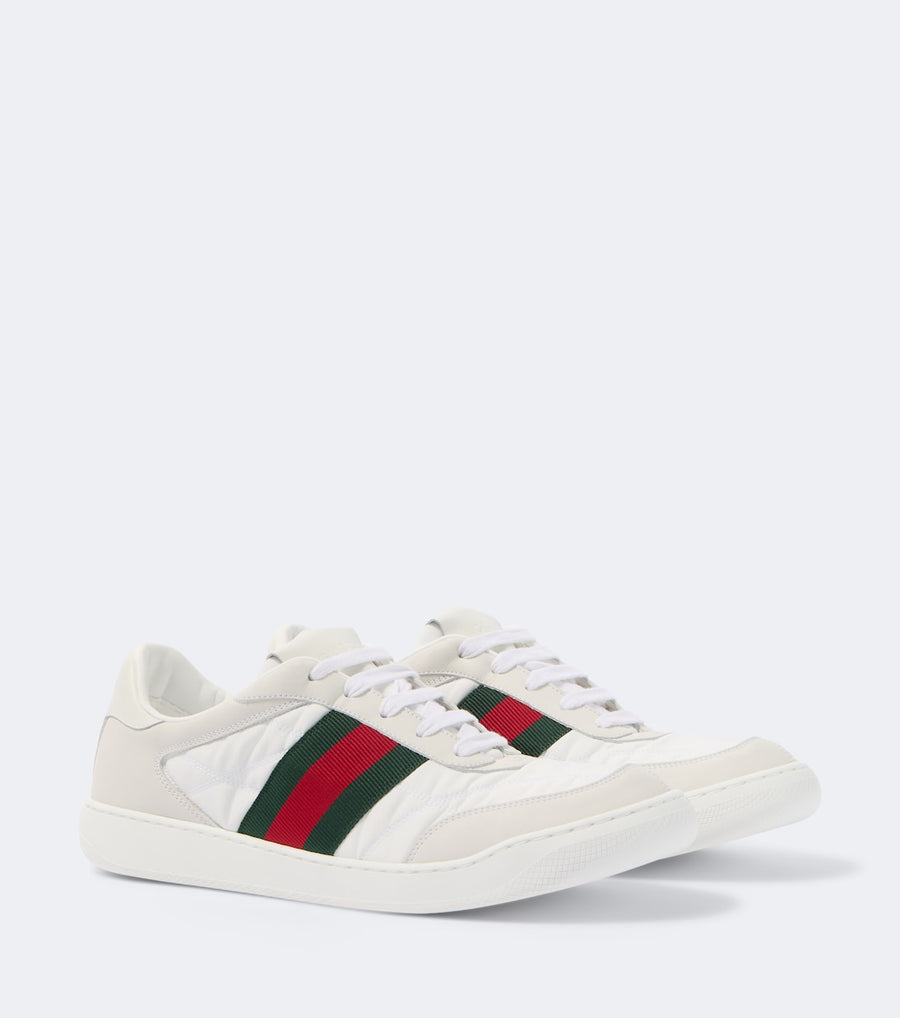 Gucci Screener leather-trimmed sneakers
