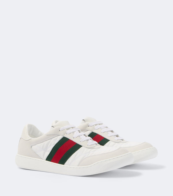 Gucci Screener leather-trimmed sneakers