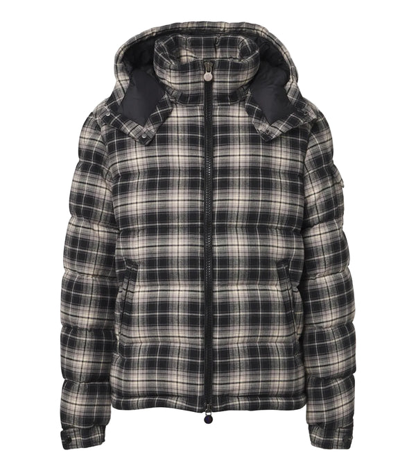 Moncler Airor Checked Cotton Flannel Down Jacket