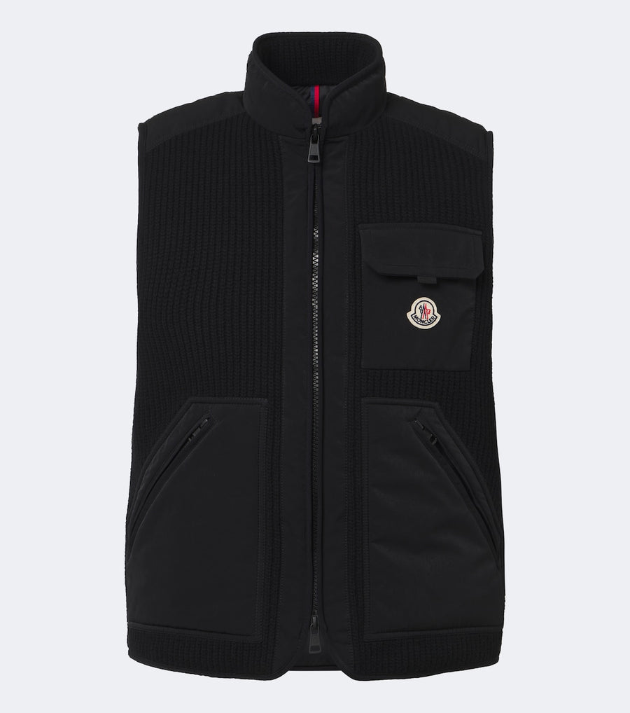 Moncler Lenevra Wool-Blend Down Vest