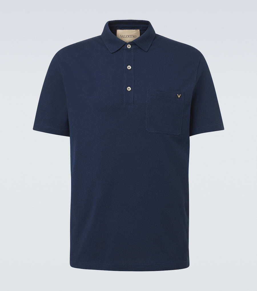 Valentino VGold Cotton Piqué Polo Shirt