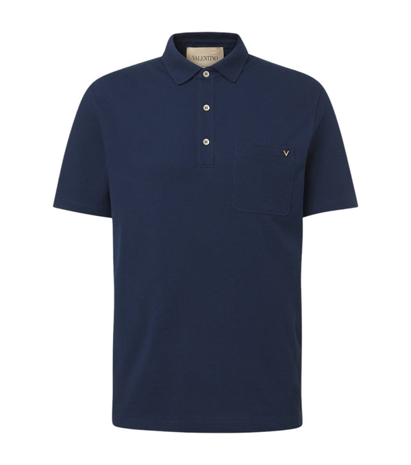 Valentino VGold Cotton Piqué Polo Shirt