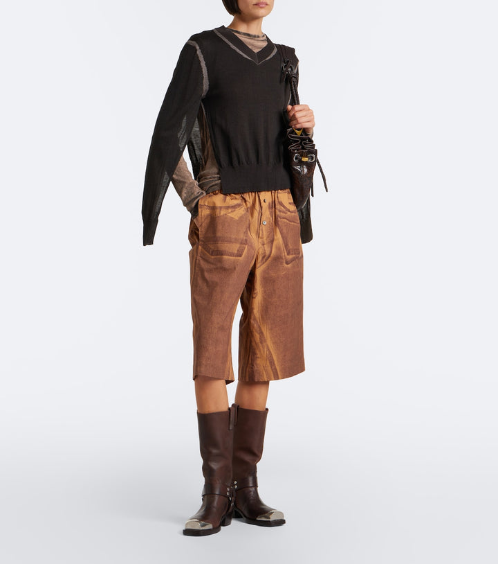 Paris Texas Roxy embellished leather biker boots