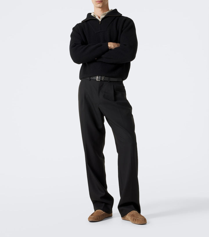 Saint Laurent Le Loafer suede penny loafers