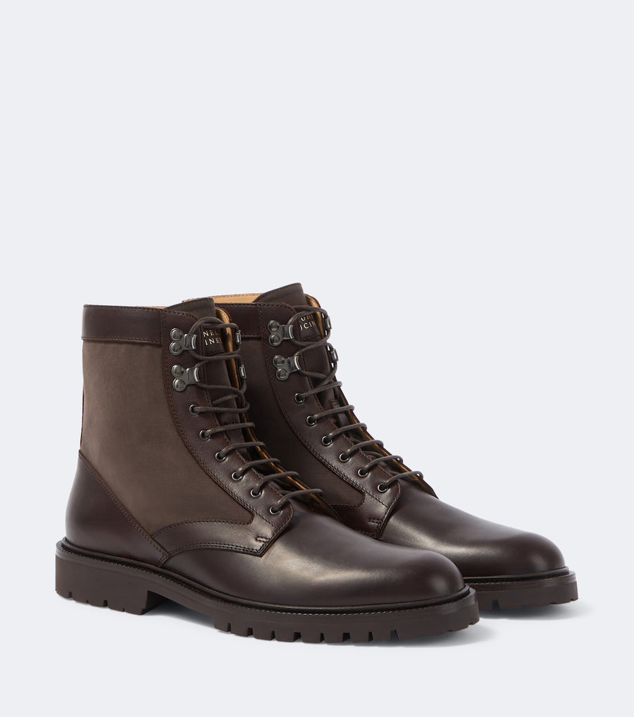 Brunello Cucinelli Leather lace-up boots
