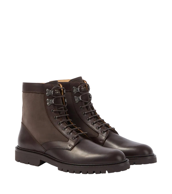 Brunello Cucinelli Leather lace-up boots