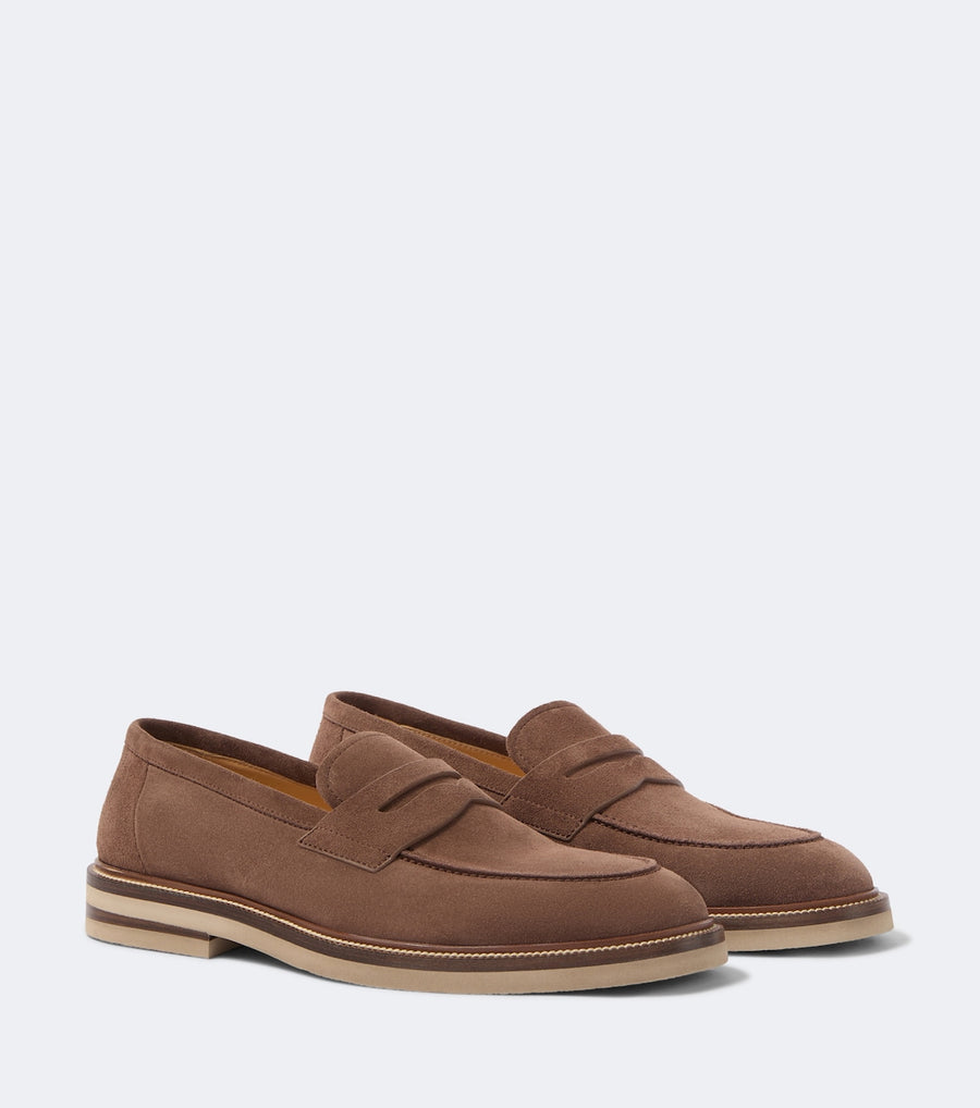 Brunello Cucinelli Suede penny loafers