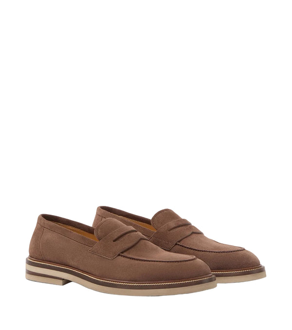 Brunello Cucinelli Suede penny loafers