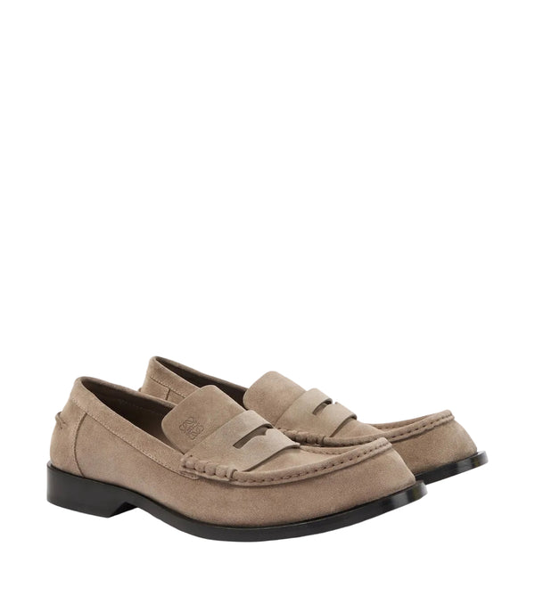 Loewe Bobine Suede Penny Loafers
