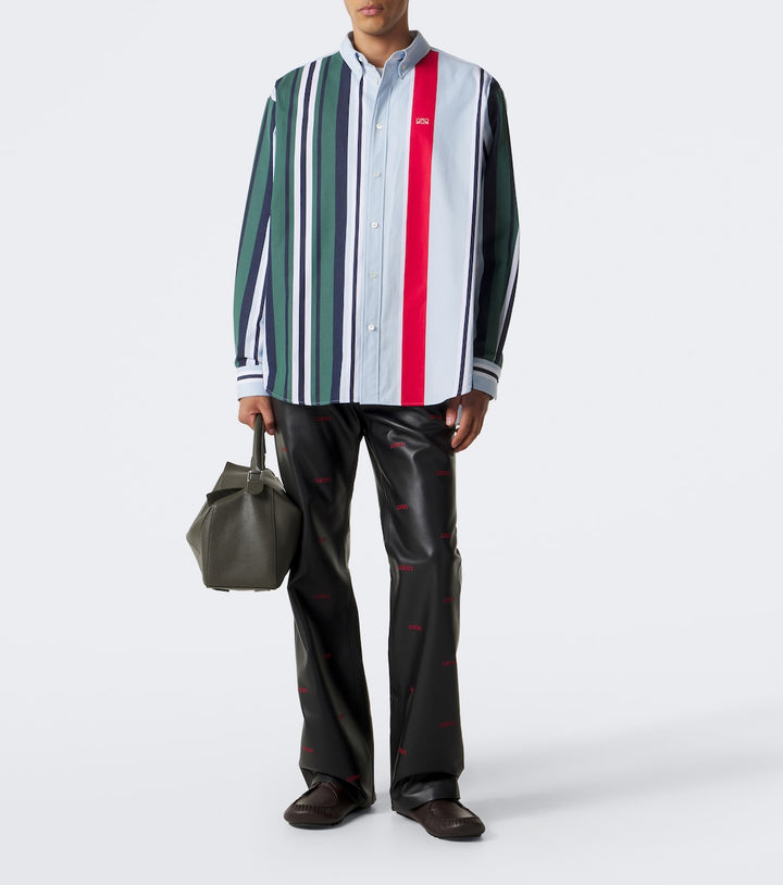 Loewe Logo leather flared pants