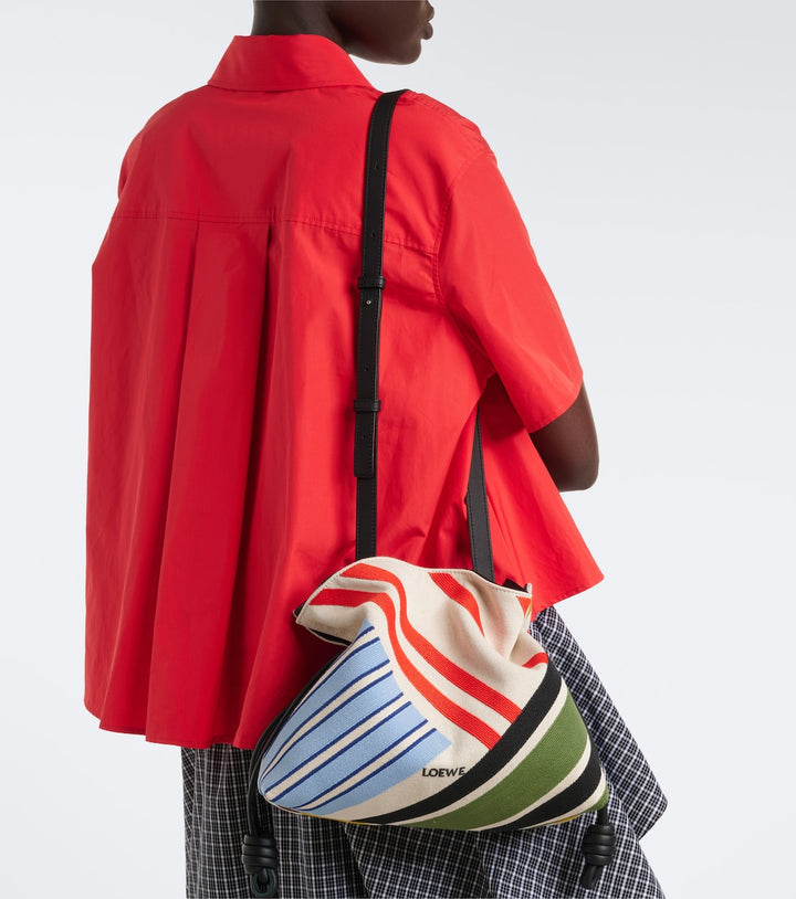 Loewe Flamenco Medium Embroidered Canvas Clutch