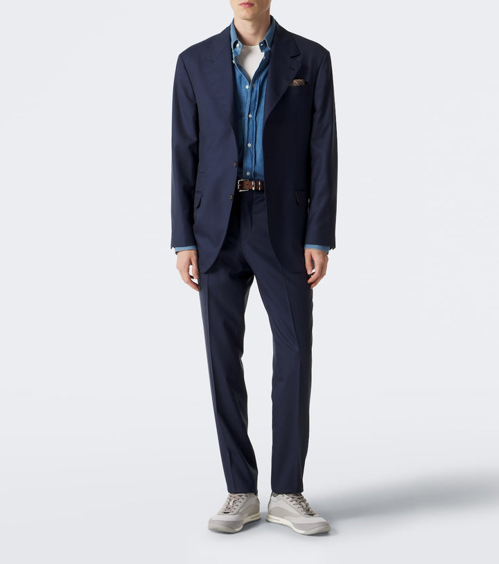 Brunello Cucinelli Leather-trimmed sneakers