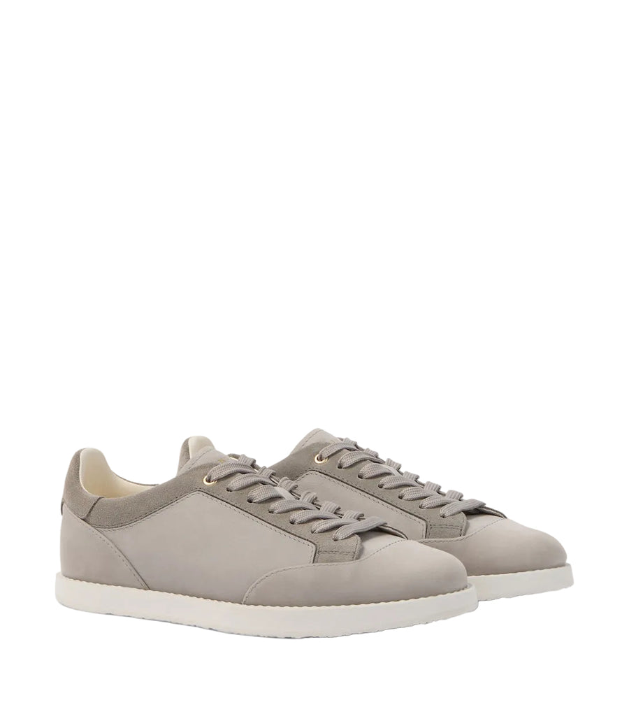 Brunello Cucinelli Suede-trimmed leather sneakers