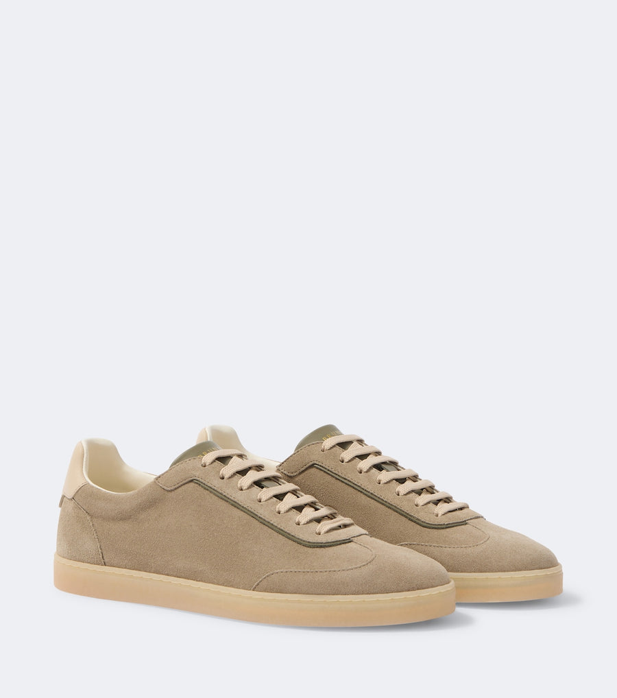 Brunello Cucinelli Leather-trimmed suede sneakers