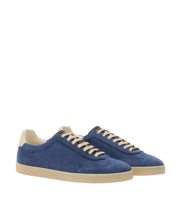 Brunello Cucinelli Leather-trimmed suede sneakers
