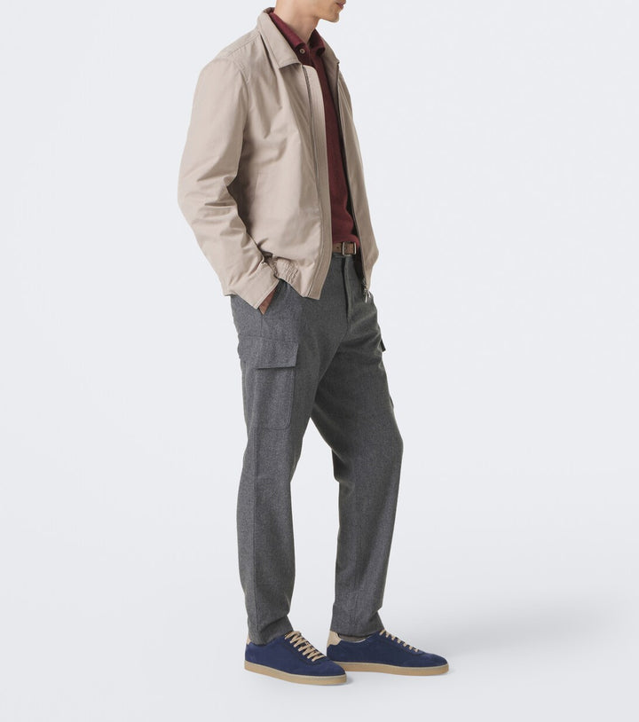 Brunello Cucinelli Leather-trimmed suede sneakers