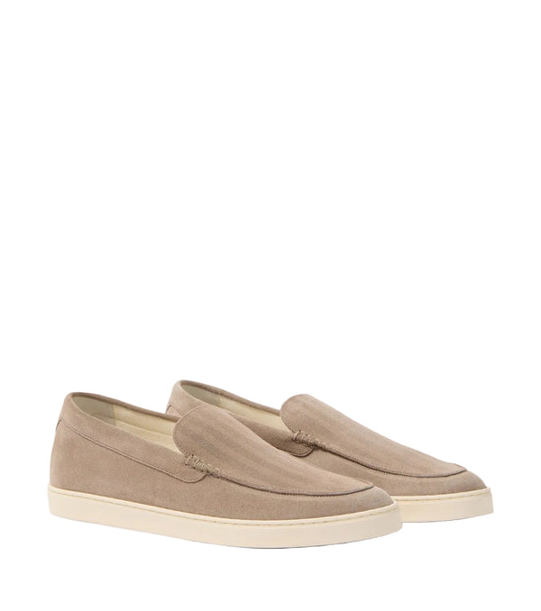 Brunello Cucinelli Chevron suede slip-on shoes