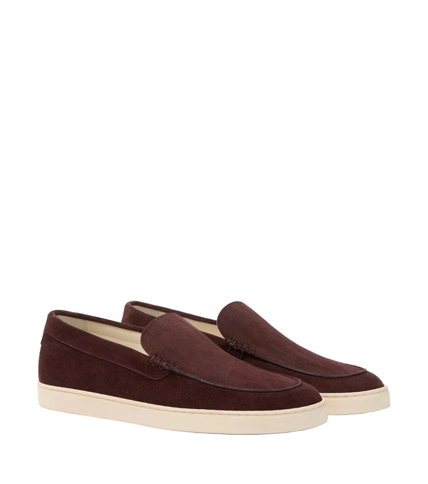 Brunello Cucinelli Chevron suede slip-on shoes