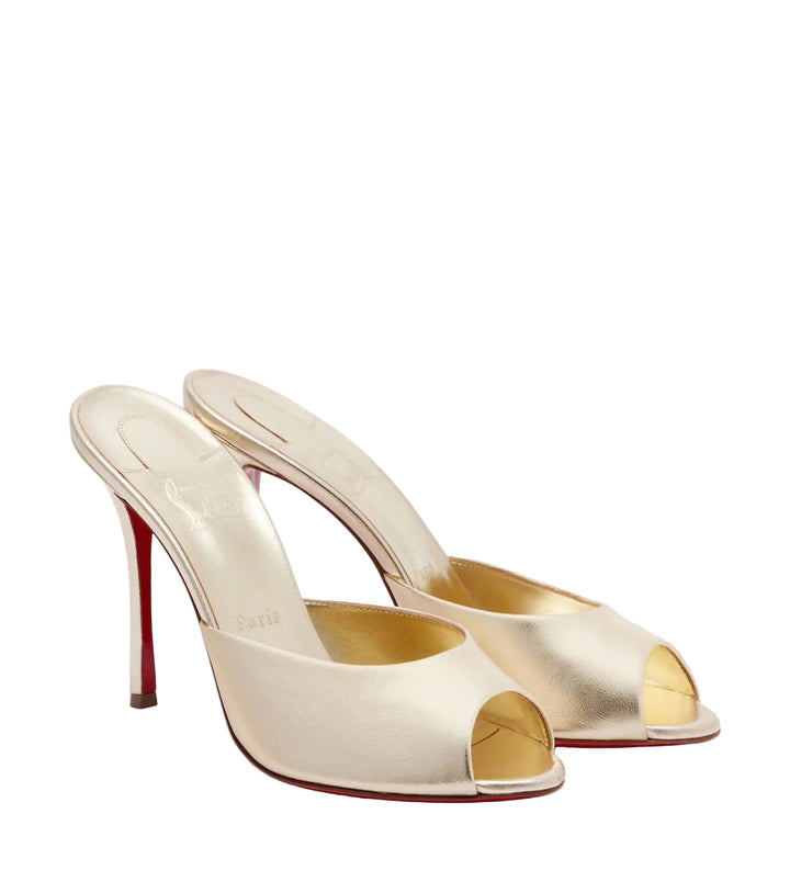 Christian Louboutin Me Dolly metallic leather mules
