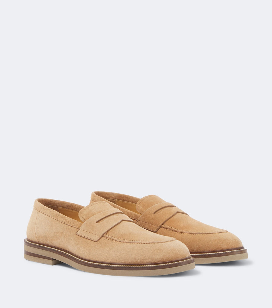 Brunello Cucinelli Suede penny loafers