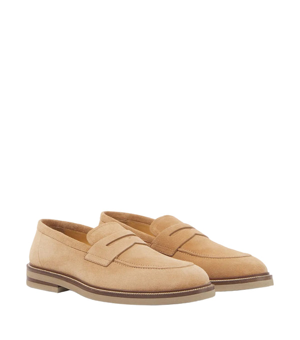 Brunello Cucinelli Suede penny loafers