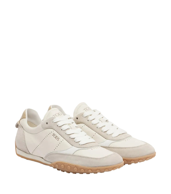 Tod's Suede-trimmed leather sneakers