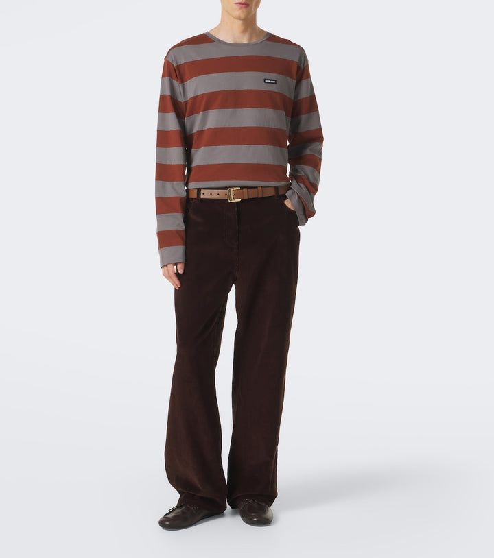 Striped cotton jersey T-shirt