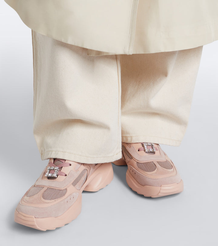 Roger Vivier Viv' On The Run Embellished Sneakers