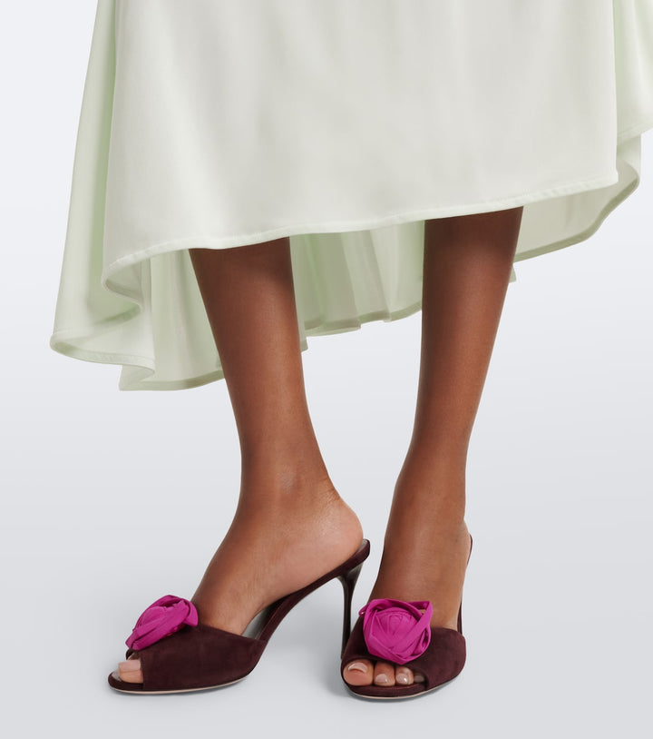 Roger Vivier Rose Vivier suede mules
