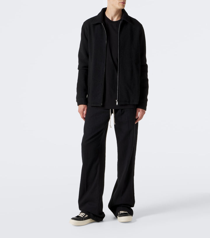 Rick Owens Vintage suede-trimmed leather sneakers