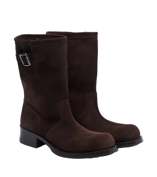 Prada Shard Suede Biker Boots