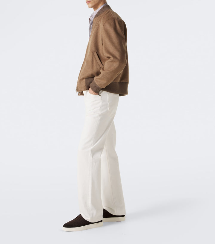 Santoni Suede slip-on sneakers