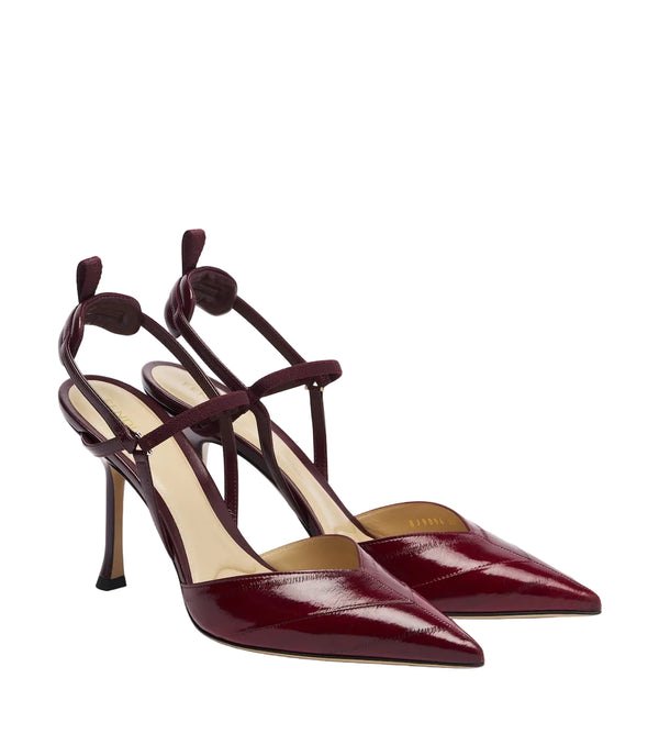 Fendi Very Colibrì leather slingback pumps