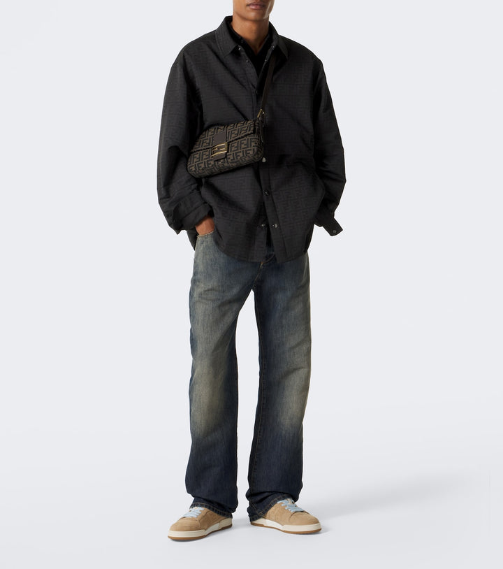 Fendi Match suede sneakers