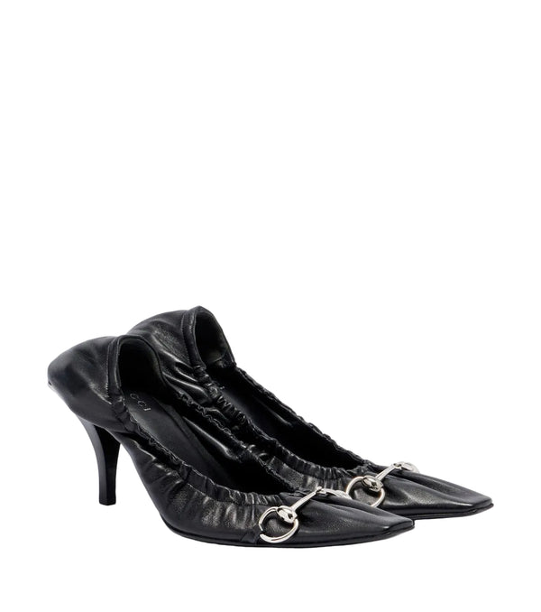 Gucci Vittoria Horsebit leather pumps
