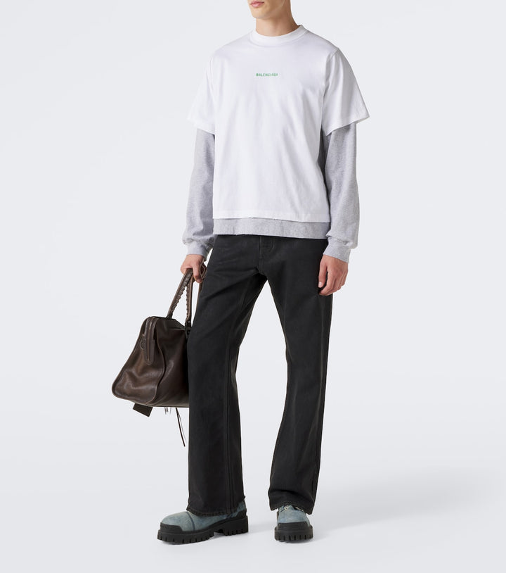 Balenciaga Layered Cotton Jersey T-Shirt
