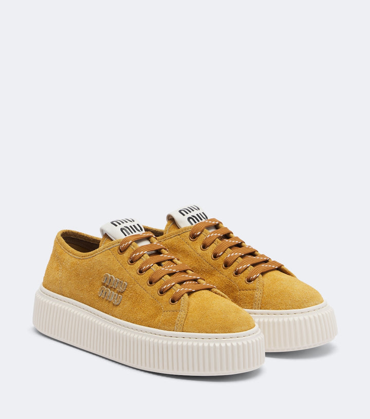 Miu Miu Suede Platform Sneakers