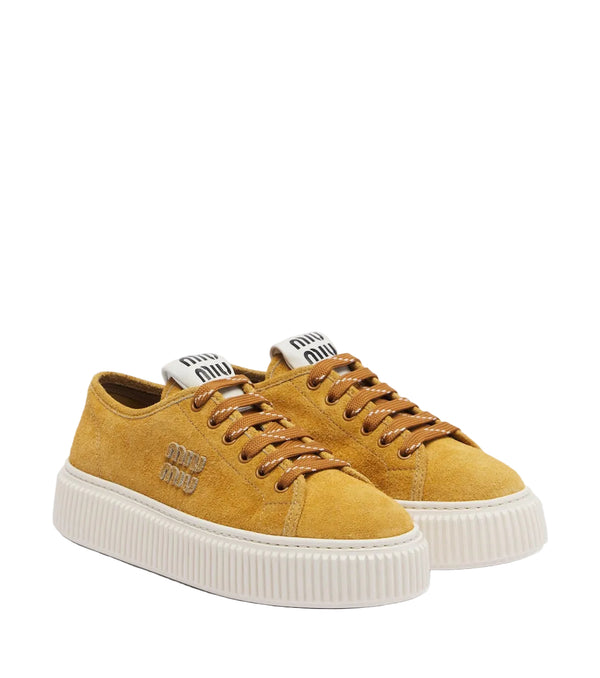 Miu Miu Suede Platform Sneakers