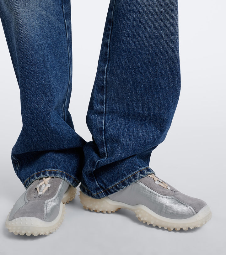 Miu Miu Bubble Suede-Trimmed Sneakers